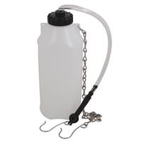 BRAKE & CLUTCH FLUID BLEEDING BOTTLE 1 litre with hanging chain & nipple adaptor