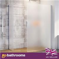 Frosted 1180mm Walk In Shower Screen Chrome Aluminium Frame Bathroom Cubicle