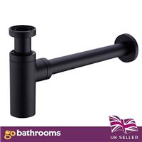 Black Bottle Trap Modern Round Bathroom Bottle Trap Waste for Bathroom Sink