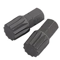 2pc M14 SPLINE BIT SET 10mm Hex Drive Triple Square 12 Point by NEILSEN CT2119