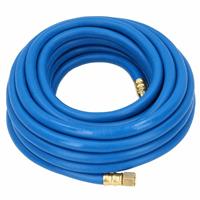 AIR COMPRESSOR 10M X 8MM RUBBER AIR HOSE LINE HI VIS YELLOW 1/4" BSP ENDS 20 BAR