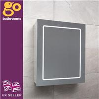 Small Bathroom Cabinet Cupboard with LED Light | Bathroom Wall Storage| 50cm