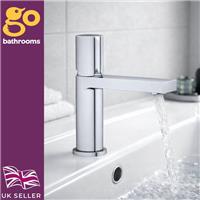 Chrome Basin Mono Tap Single Lever Bathroom Anti Scald Tap & Click Clack Waste