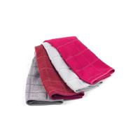Kleeneze Microfibre Cleaning Cloths Dusting & Polishing Cloths 4 Pack Pink/Grey
