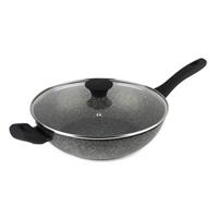 Salter Wok Non-Stick Megastone 28 cm Forged Aluminium With Lid Dishwasher Safe