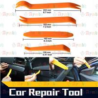 4X CAR TRIM REMOVAL TOOL KIT PANEL DOOR PRY DASH PLASTIC INTERIOR RADIO CLIP SET
