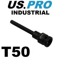 LONG T50 TORX BIT IMPACT SOCKET by US PRO INDUSTRIAL 1/2" Drive 100mm Long
