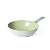 Salter Earth Stir Fry Pan Wok Non-Stick 28cm Induction Forged Aluminium Green