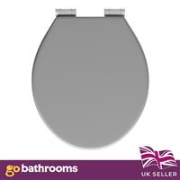 Light Grey Cambridge Traditional Effect Soft Close Universal Wooden Toilet Seat