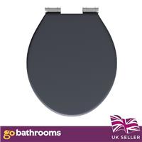 Cambridge Traditional Dark Grey Soft Close Universal Wooden Toilet Seat
