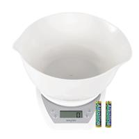 Salter Digital Kitchen Scale Large Easy Pour Mixing Bowl For Food & Liquid White