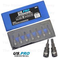 US PRO Industrial Impact Hex Bit Socket Set 1/4 Drive 7pc H1.5-H6 3967 Allen Key