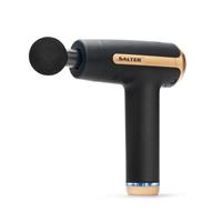 Salter Muscle Massage Gun Handheld 30 Speeds 6 Interchangeable Heads Black/Gold