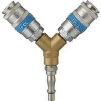 Genuine PCL Airflow Twin Coupling Y Piece Splitter Air Line Adaptor AC6103