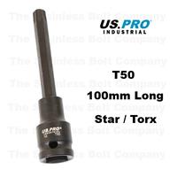 US PRO Impact T50 Long Torx / Star Bit Socket 1/2" Drive 3851