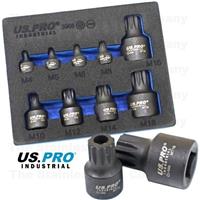 US PRO Industrial Stubby Impact XZN Spline Bit Socket Set M4-M18 3968 Sockets