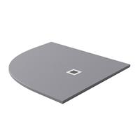 Talia Grey Slate Effect Offset Quadrant Shower Tray Waste LH 120x90cm