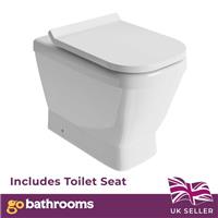 Back to Wall Toilet With Slim Seat & Antibacterial Glaze Ashton Bathroom WC