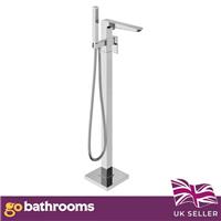 Chrome Floor Standing Tap Bath Shower Mixer Faucet for Freestanding Baths