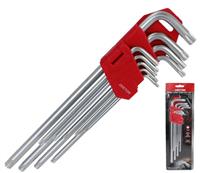 Extra Long Star Torx Allen Key Security Wrench Set T10 - T50 9 Pc Keys DT85517