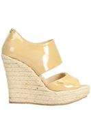 JIMMY CHOO PATENT LEATHER WEDGES ESPADRILLES EU 37 UK 4 US 7