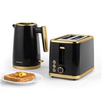 Salter Palermo 1.7 L Kettle With Palermo 2-Slice Wide-Slot Textured Toaster Set