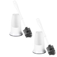 Beldray Antibac Silicone Toilet Brush & Holder Set 2 Pack Non-Scratch Deep Clean