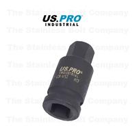 US PRO Industrial 17mm H17 x 55mm Impact Hex Bit Socket 1/2" Drive 3323