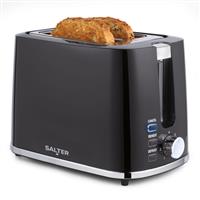 Salter Deco 2-Slice Toaster with Wide Slots 7 Browning Levels 900 W, Black