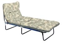 Home Folding Metal Sun Lounger - Lino Leaf Green