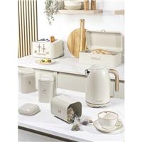 Salter Pebble 4 Slice Toaster Wide Slot 6 Browning Levels Removeable Tray Cream