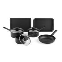 Salter 6 Piece Kitchen Essentials Set Saucepans Frying Pan Baking Tray Roaster