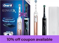 Oral-B Genius X SE Duo 2 Pack Ai App Electric Toothbrush 6 Modes 2 Heads Case