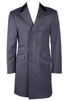 THOM SWEENEY NAVY MEN'S WOOL COAT LARGE - L Regular