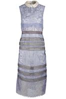 SELF-PORTRAIT BLUE LACE MIDI DRESS UK 8 - S Regular