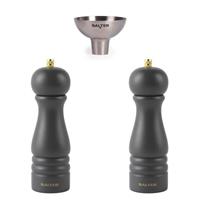 Salter Olea Salt & Pepper Mill with Funnel Universal Mill with Seasoning Funnel