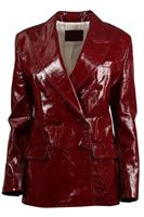 GUCCI RED 2024 PATENT LEATHER BLAZER IT 44 UK 12 - L Regular