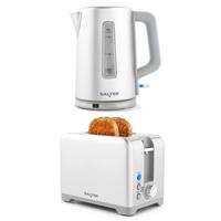 Salter Aspen 1.7L Rapid Boil Kettle & 2-Slice Toaster, 7 Browning Level Metallic