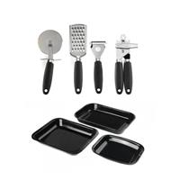 Russell Hobbs 7-Piece Roaster & Utensil Set - 3 Trays, 4 Gadgets, Carbon Steel