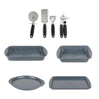 Russell Hobbs 8-Piece Bakeware Set Non-Stick Trays Peeler Opener, Cutter, Grater