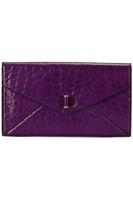 ALEXANDER MCQUEEN CROC EFFECT PATENT LEATHER CLUTCH