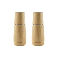 Salter Edith Salt & Pepper Mill Set FSC Wood, Adjustable Grind, Carbon Steel