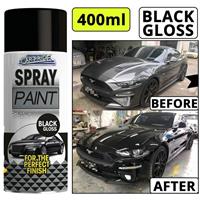 Car Pride Black Gloss Spray Paint 400ml Aerosol for Automotive & Surface Repair