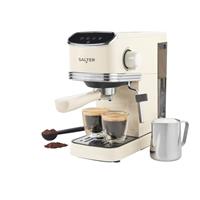 Salter Retro Espresso Machine 20-Bar Pump, Milk Frother, LED Display, 1350W