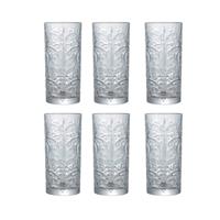 RCR Tattoo Hi Ball Glasses 370ml Set of 12 Vintage Crystal, Dishwasher Safe