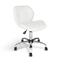 Home Boutique Faux Leather Office Chair - White
