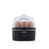 Progress Echo 7 Egg Cooker Poached, Soft/Hard Boiled Timer Compact Design Black