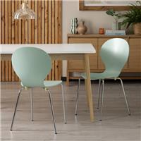 Habitat Bentwood Metal Dining Chair - Sage Green