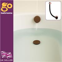 Bronze Overflow Bath Filler Polished Bronze Bath Waste Filler Modern Bathrooms