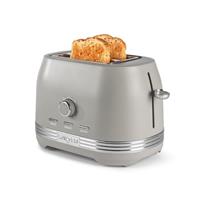 Salter Rise Toaster 2 Slice 7 Browning Defrost Reheat Crumb Tray 800W Matte Grey